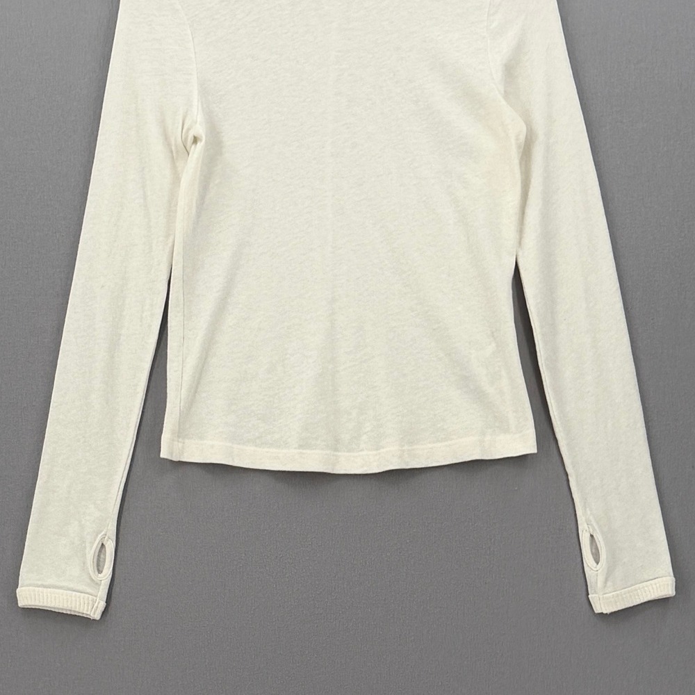 ENZA COSTA Cashmere New Classic Turtleneck Top Women Small Cream Long Sleeve NEW - Picture 9 of 15